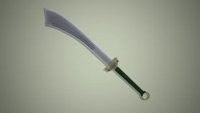 中式宽刃大刀  传统冷兵器  近战武器  写实风