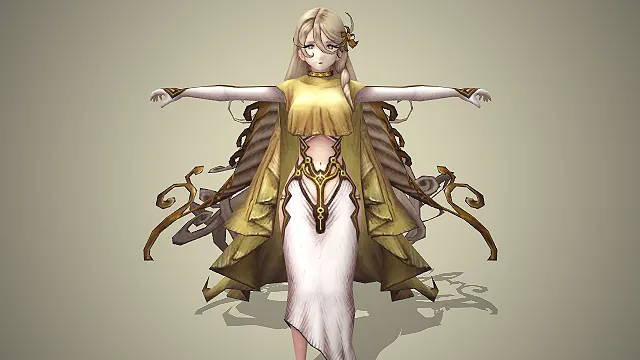 神圣女神  精灵优雅人设  神圣魔法风  图腾礼服
