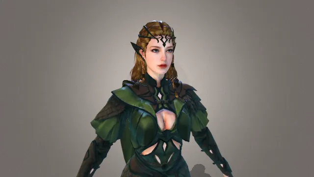 游戏模型 人物模型 森之精灵 游戏皮肤