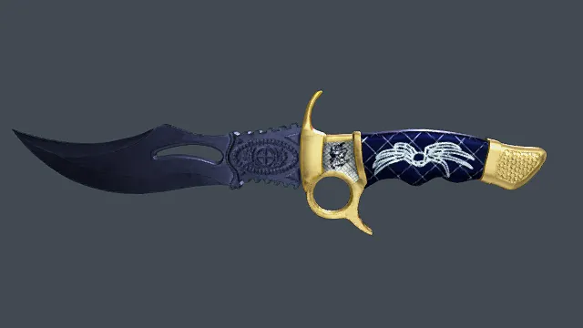 蜘蛛与鹰元素装饰匕首3D模型