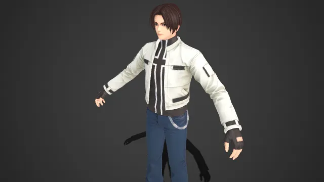 潮流风格  眉眼锐利  白黑拼色立领夹克  分层设计  直筒牛仔裤  街头潮流感  日常穿搭