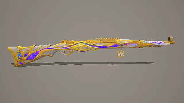 华丽贵族风炫彩狙击枪3D模型