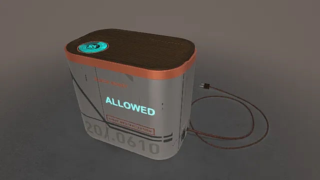 赛博便携风格智能空气净化箱模型