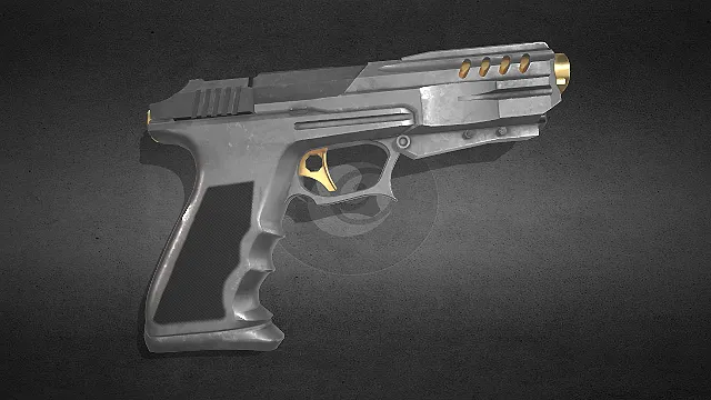 科幻手枪  战术设计  未来枪械  金属枪身