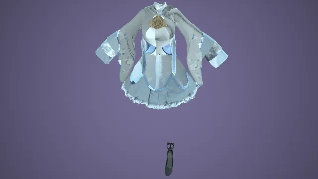 洛天依 梨花香 服饰 pbr模型