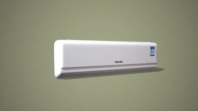 写实风格壁挂式三星空调 3D 现代家居家电道具模型