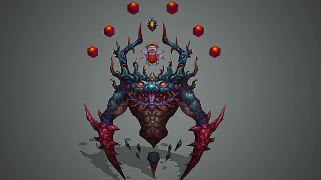 妖界毒巢诡窟诡胎魔蛛妖母模型