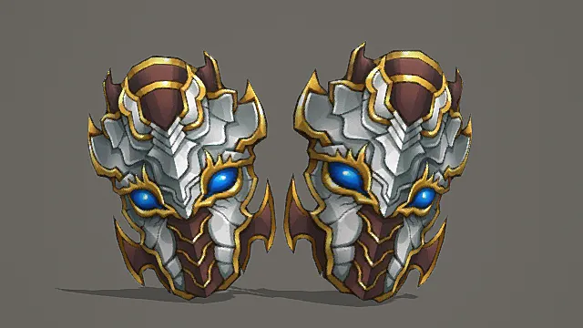 圣辉魔铠双持肩甲游戏装备3D模型