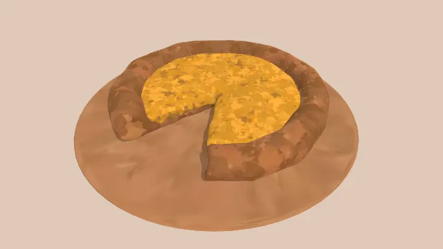 小尺寸的披萨饼放在盘子上食物