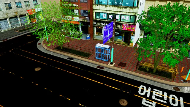 写实风格街道场景3D模型，城市设计（街道场景、写实风格、建筑商铺、街道设施、城市元素 ）