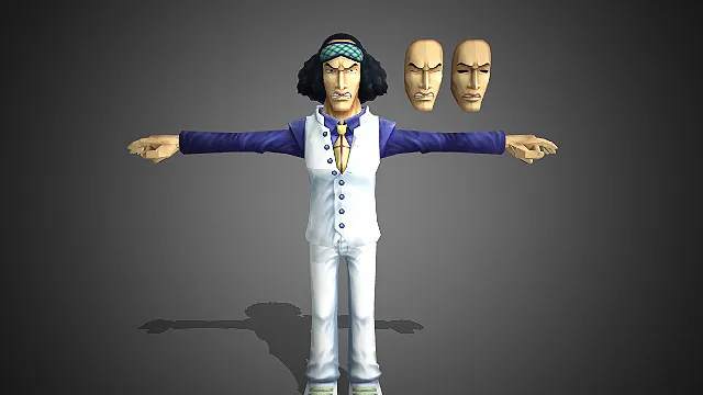 动漫《海贼王》及其衍生作品中的角色青雉的3d模型