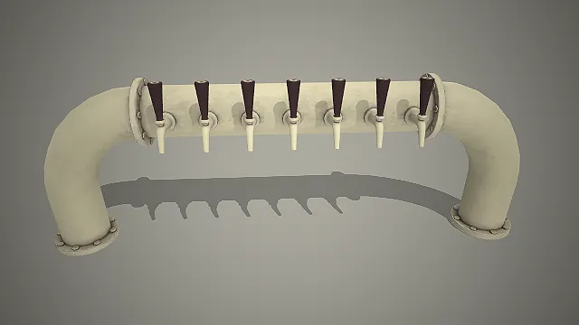 啤酒塔  商用设备  酒吧吧台  复古做旧质感