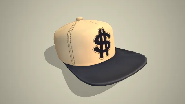 黄色平帽檐鸭舌帽有黑色图标