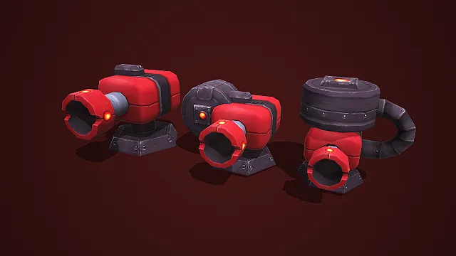 暗黑科幻风多形态能量炮 3D 模型