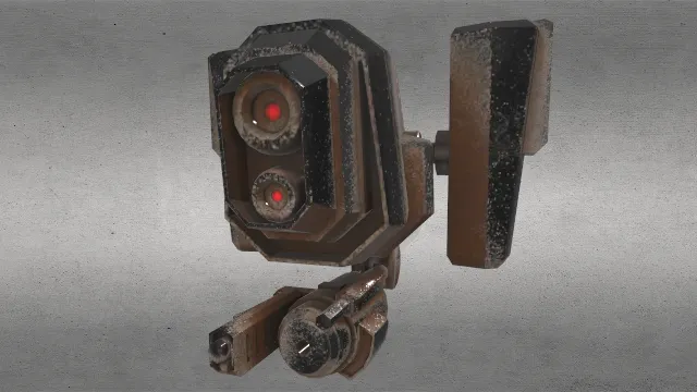 无人机有摄像头的机器动画