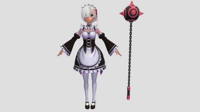 雷姆 卡通角色  二次元少女  女性角色