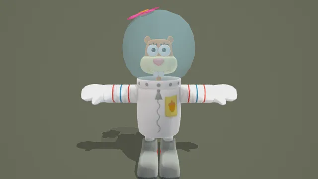 3D卡通风格《海绵宝宝》角色模型，创意设计（3D角色、卡通风格、可爱动漫风，角色设计主题）