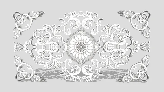 天花板墙壁雕刻镂空花纹装饰