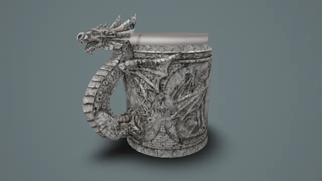 3D卡通风格杯子模型，创意设计（3D水杯、卡通风格、奇幻复古风，水杯设计主题）