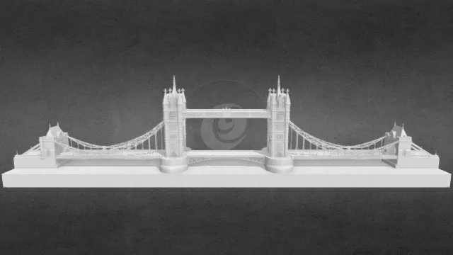 伦敦塔大桥_obj