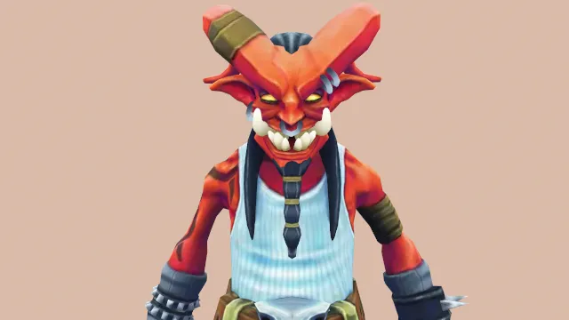 拟人恶魔怪物游戏动画角色模型