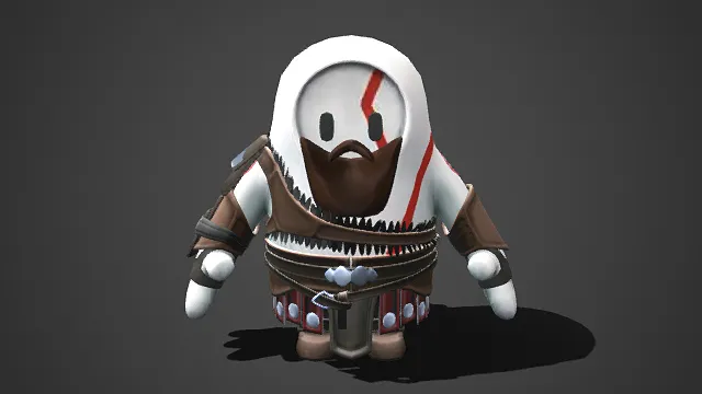 Q 版萌化  战士  刺客风格  圆滚滚  可爱  皮质护甲  