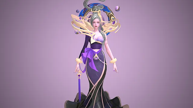 王者荣耀甄姬  幽恒皮肤  鱼尾长裙  古风仙侠