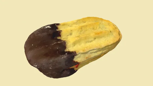 裹有巧克力酱的饼干烘焙食物甜点