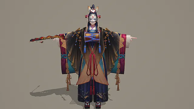 《阴阳师》玉藻前-墨影浮世 角色模型