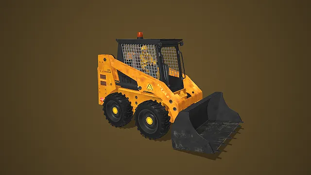 小型轮式滑移装载机 3D 模型