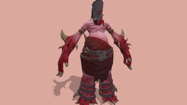 妖怪游戏怪物模型头戴铁皮头盔