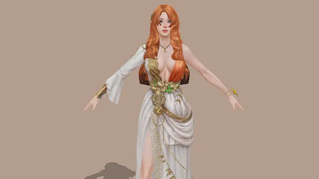 古希腊风格女神形象3D角色模型