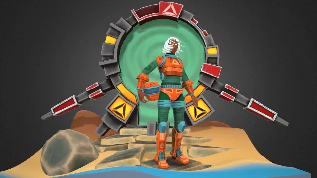 游戏场景角色人物外出旅行传送门