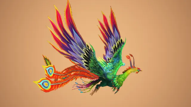 凤凰  神鸟  飞禽  天鸟  动画  绑定  