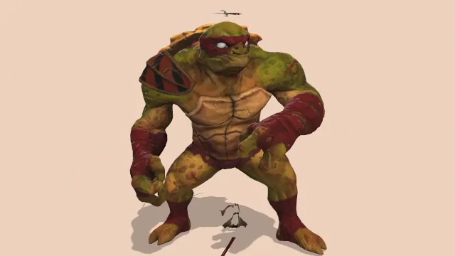 青少年变种忍者神龟拉斐尔拟人角色动物