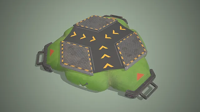 科幻弹跳平台  战术跳跃垫  充气缓冲  便携提手