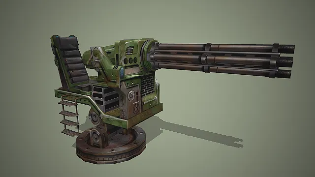 多管速射炮  防空武器  游戏资产  重型载具武器