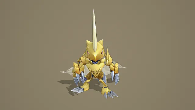   3D卡通风格机械生物模型，创意设计（3D角色、卡通风格、科幻风，角色设计主题）