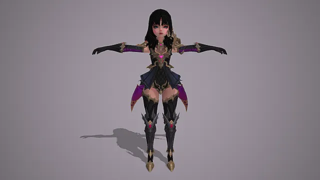 安吉拉 人物角色3D模型带动画