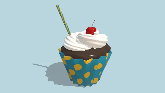 纸杯蛋糕巧克力烘焙甜点食物樱桃