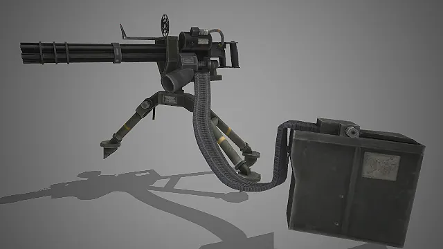 写实风格  速射机枪  游戏资产  美军装备