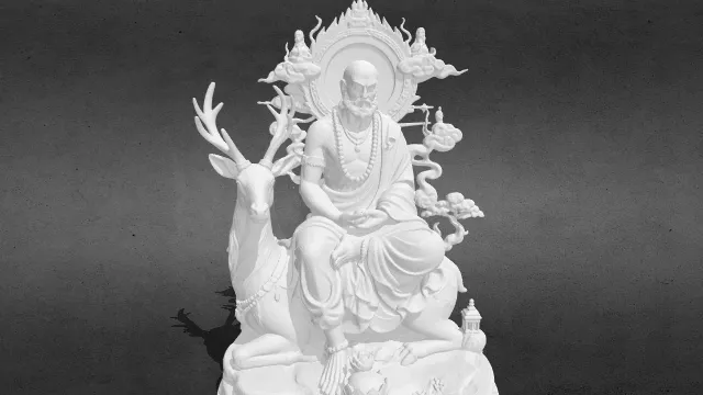 十八罗汉 骑鹿罗汉 佛陀 佛像 雕塑 雕像 stl.stl