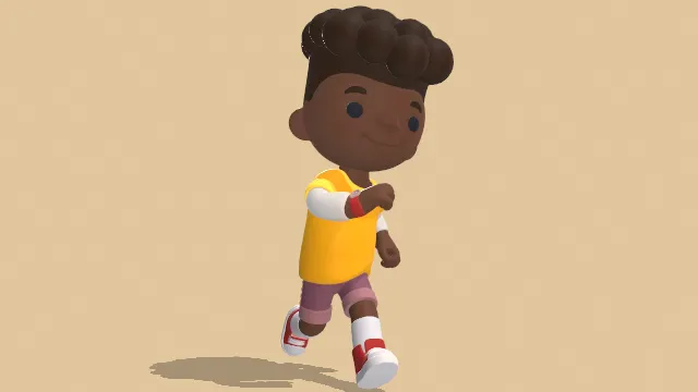 跑步男孩人物角色模型