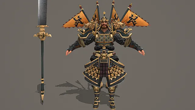 玄金帅将·威权型古风军帅套装