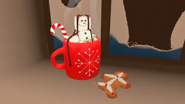 圣诞节日热可可饮品棉花糖姜饼人饼干甜点食物