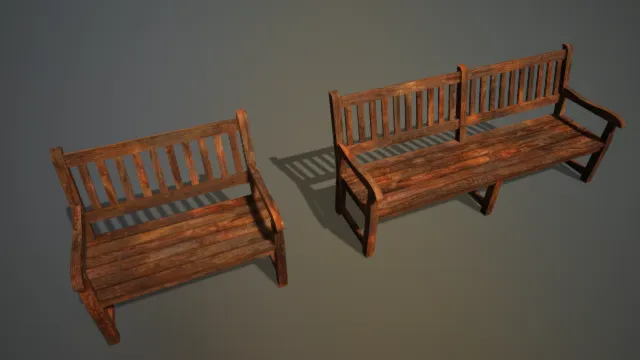 长椅  公园椅子  家具