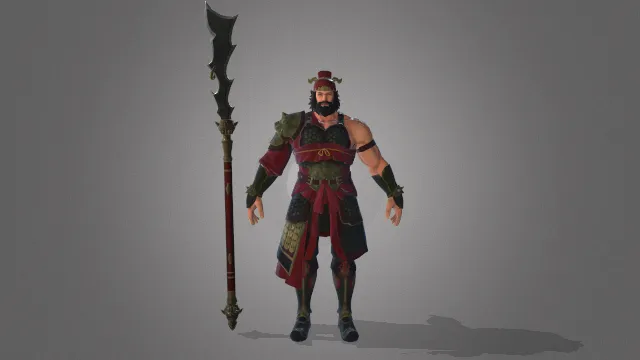 游戏模型 人物模型 张飞 游戏皮肤