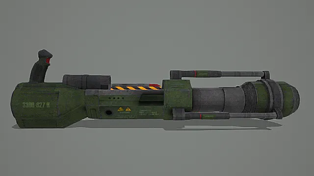 科幻战术风标识式火箭发射器3D模型