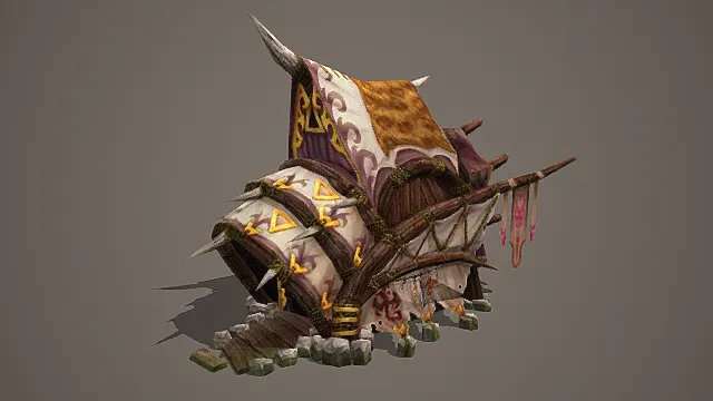 部落图腾帐篷游戏场景模型