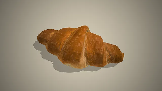 可颂牛角包  螺旋分层  食品模型  早餐面包